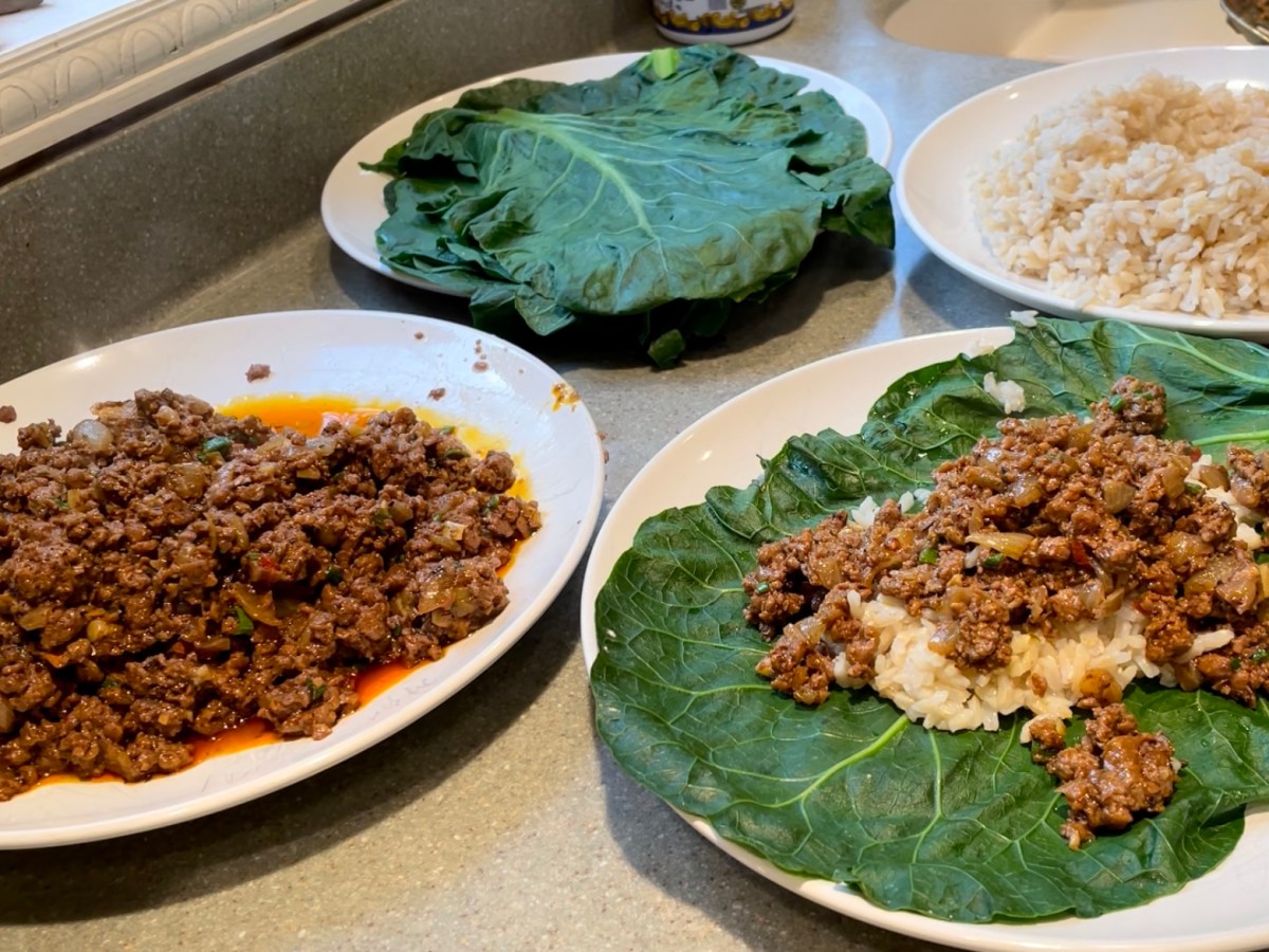 Jamaican-Style Vegan Beef Collard Wraps