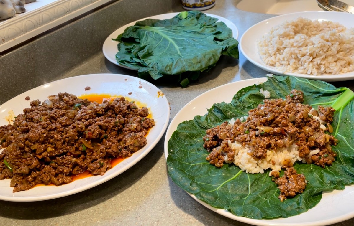 Jamaican-Style Vegan Beef Collard Wraps